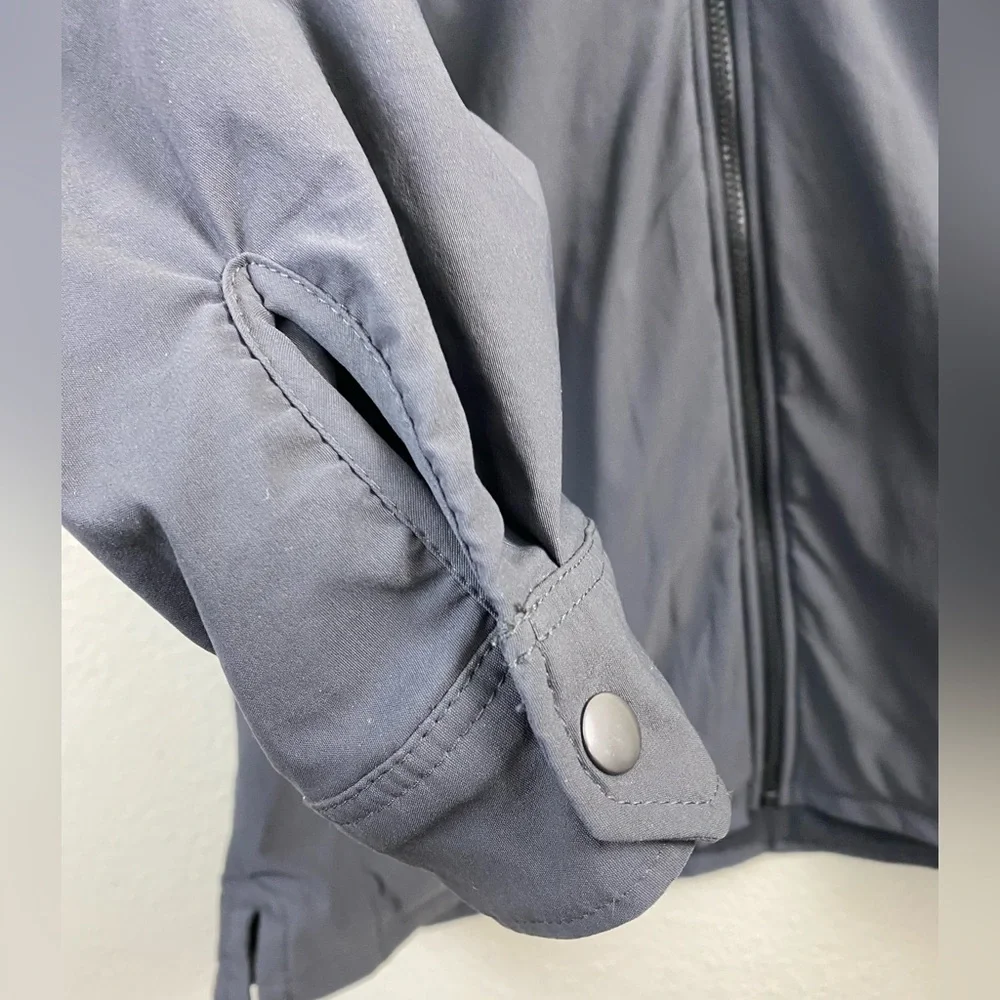 Eddie Bauer Travex Gray Nylon Spandex Outdoor hiking Fleece Lined Jacket Mens XL